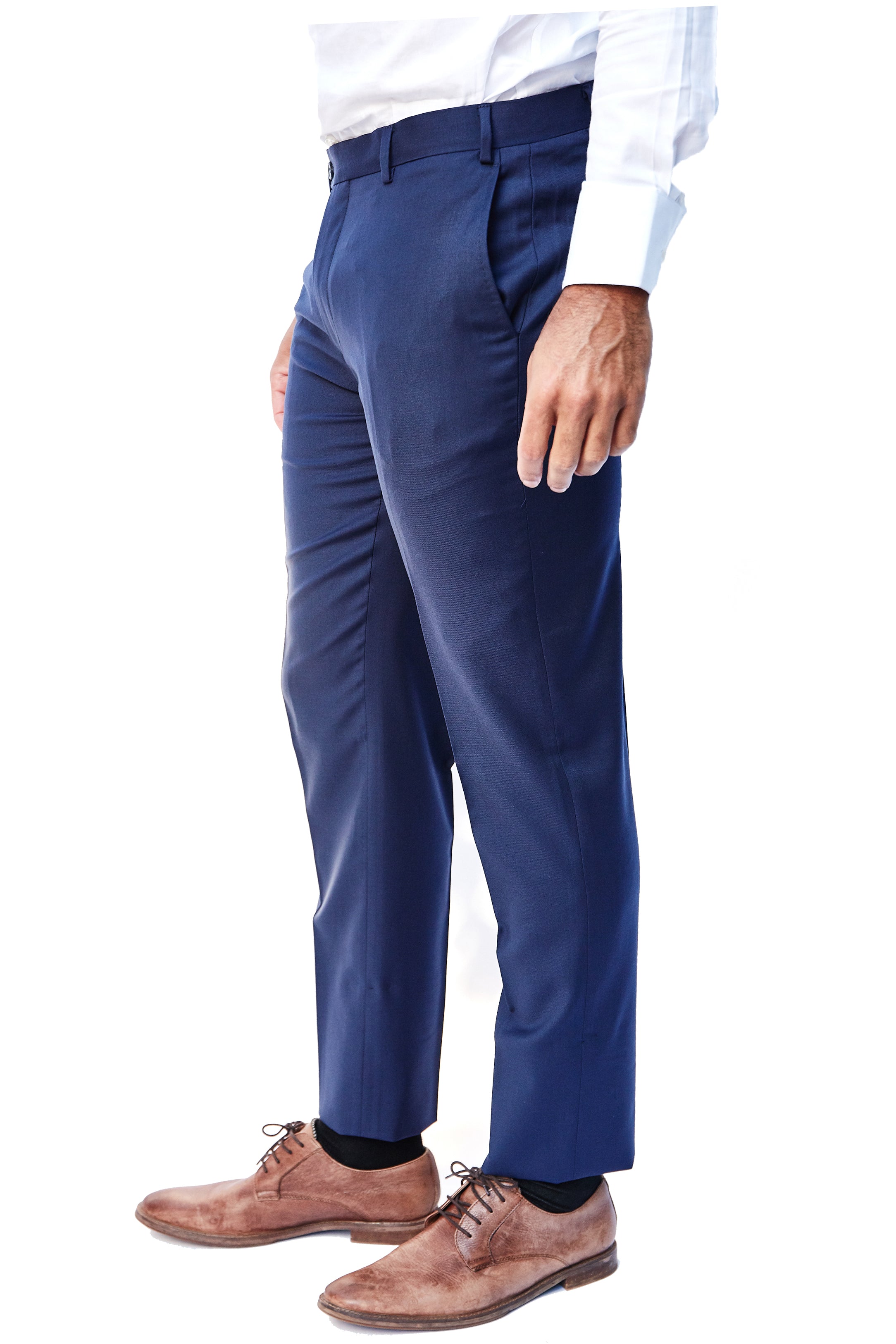Cotton Slim Fit Men Dark Blue Formal Trouser, Machine wash, Size: 28-40 at  Rs 350 in Mumbai